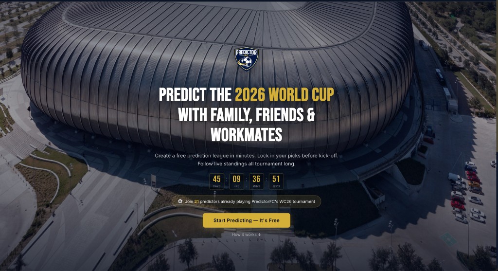 Hero-экран платформы прогнозов